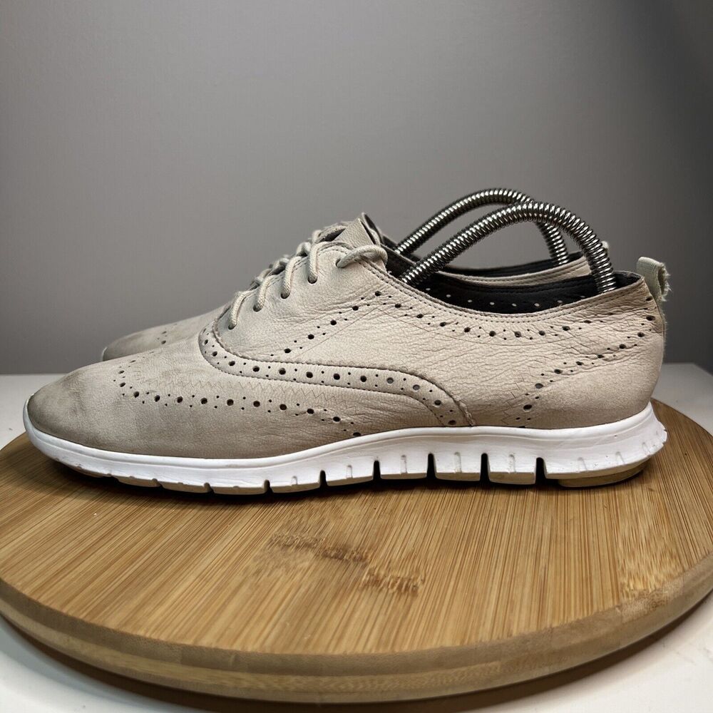 Cole Haan Women’s Size 9.5 Zerogrand Wing Tip Oxford Closed Hole II Tan Sneaker